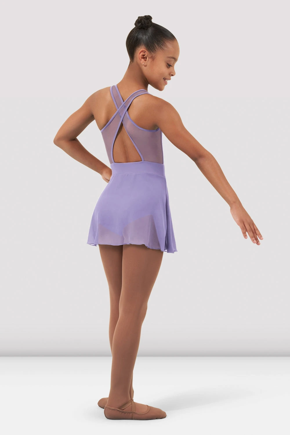 Girls Candace Mesh Skirted Leotard 2 Girls Candace Mesh Skirted Leotard - Image 2