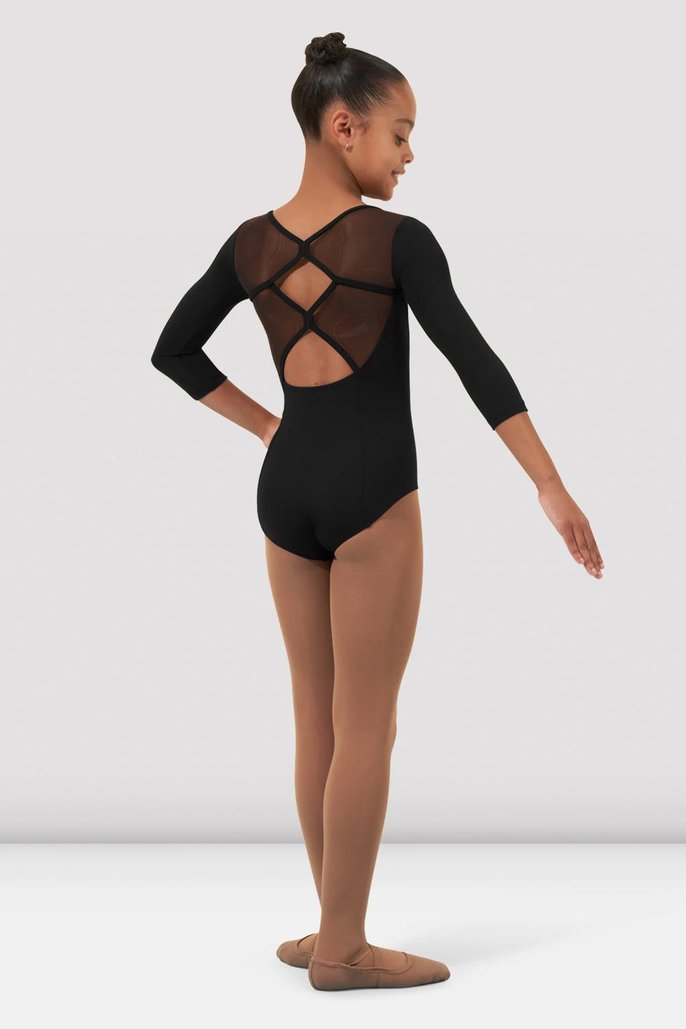 Girls Gemma 3/4 Sleeve Leotard 2 Girls Gemma 3/4 Sleeve Leotard - Image 2