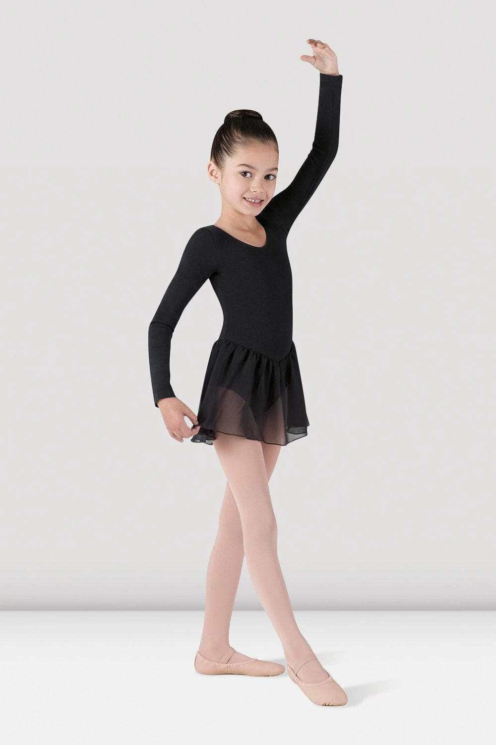 Girls Long Sleeve Skirted Leotard 1 Girls Long Sleeve Skirted Leotard