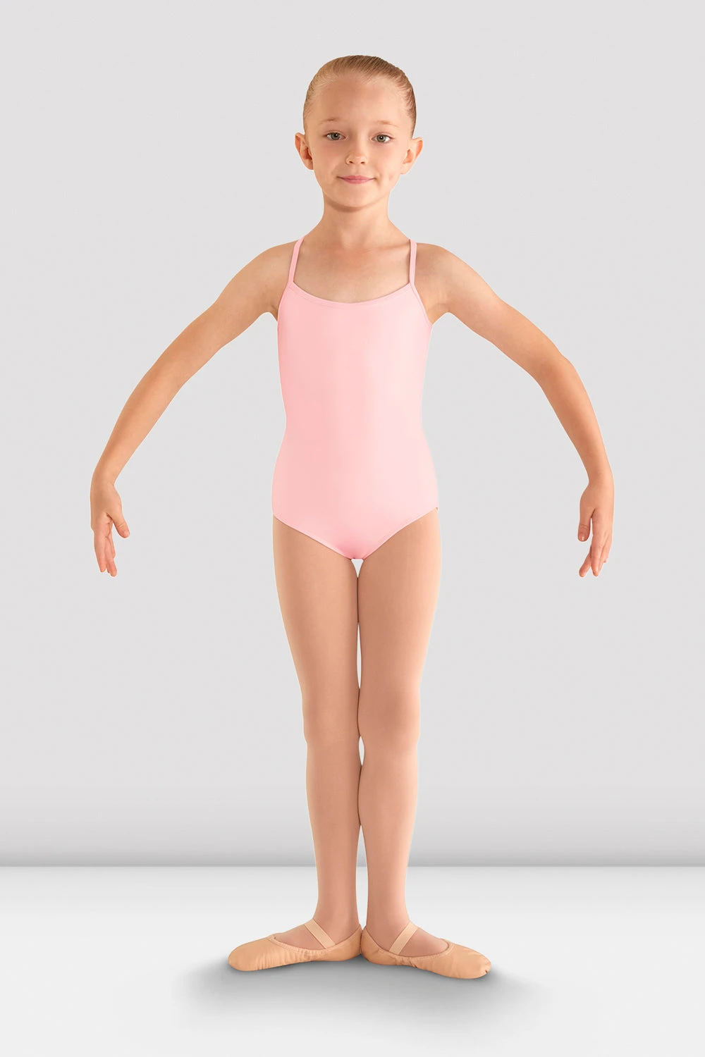 Girls Begonia Flower Mesh Back Leotard 2 Girls Begonia Flower Mesh Back Leotard - Image 2