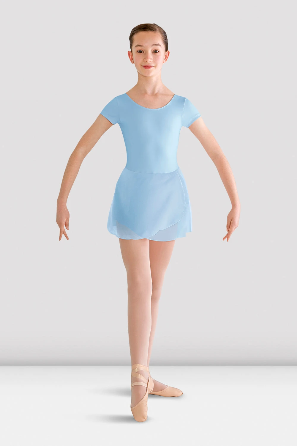 Girls Prisha Short Sleeve Skirted Leotard 1 Girls Prisha Short Sleeve Skirted Leotard