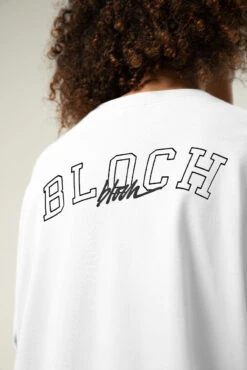 Ladies Bloch Print Oversized Long Sleeve Tee -Dance Costumes JLW5007 WHT 05resize