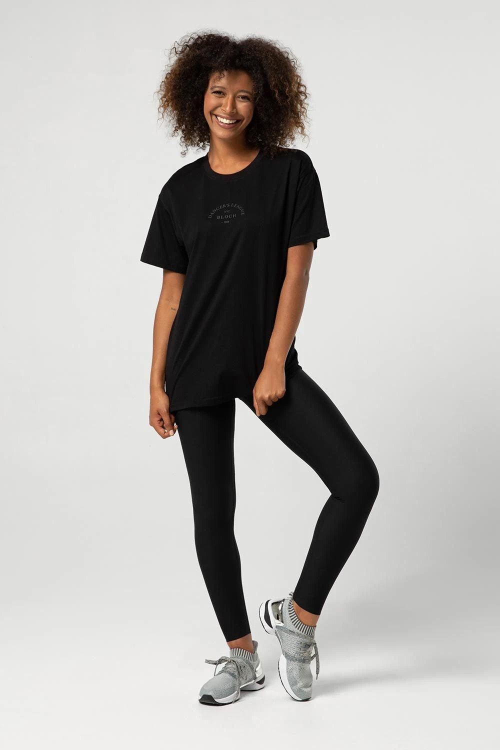 Ladies Tonal Bloch Print Oversized Tee 1 Ladies Tonal Bloch Print Oversized Tee